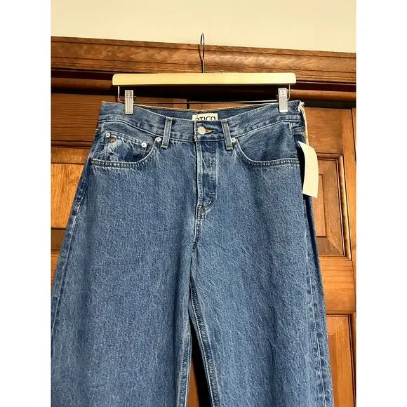 NWT Etica Jeans Women's Stanton Relaxed Wide Leg Salina Denim Jeans Size 28 - Picture 3 of 13